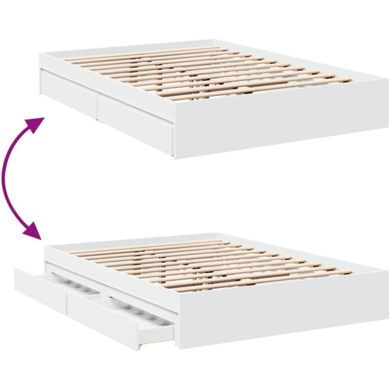Bed Frame Engineered Wood Material Wooden Storage