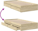 Bed Frame Engineered Wood Material Wooden Storage