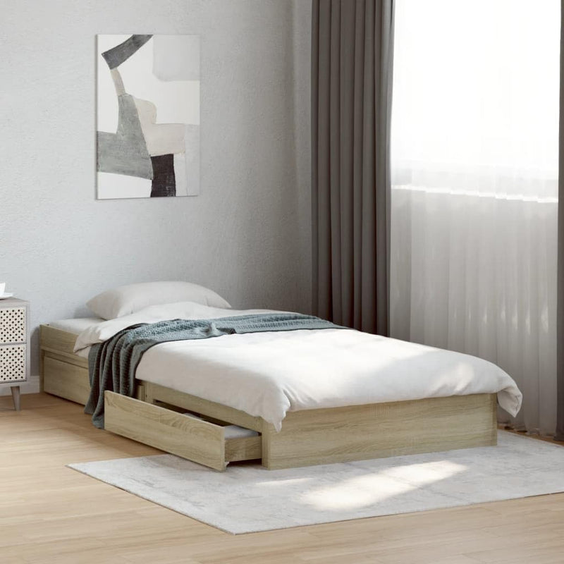 Bed Frame Engineered Wood Material Wooden Storage