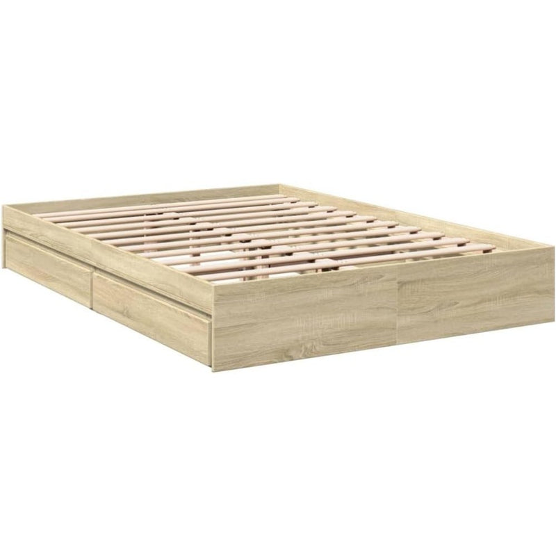Bed Frame Engineered Wood Material Wooden Storage