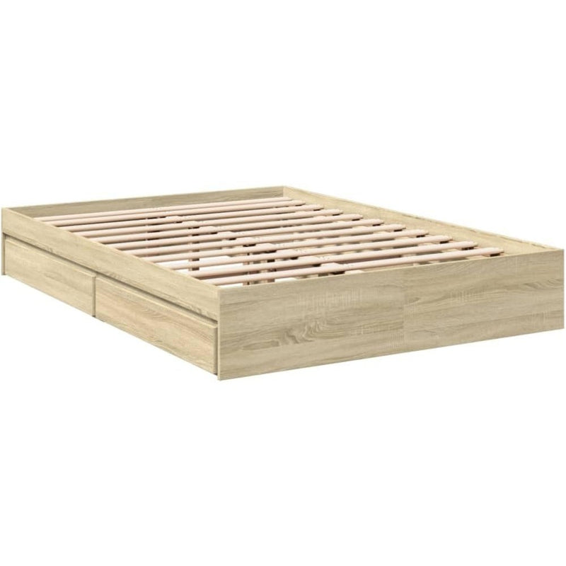 Bed Frame Engineered Wood Material Wooden Storage