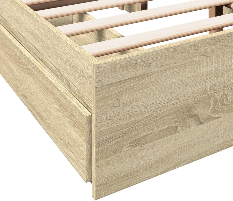 Bed Frame Engineered Wood Material Wooden Storage