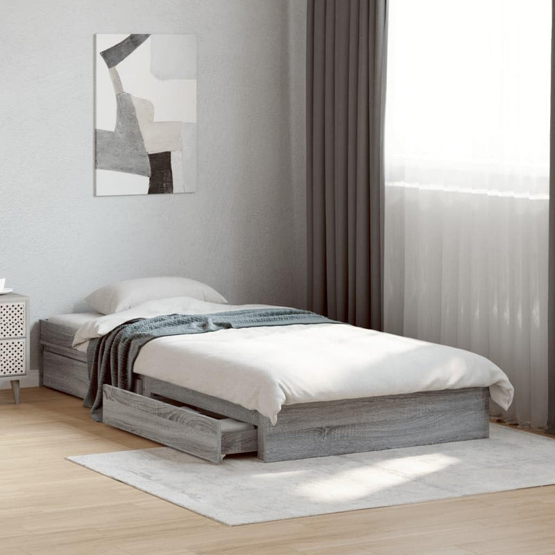 Bed Frame Engineered Wood Material Wooden Storage