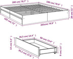Bed Frame Engineered Wood Material Wooden Storage