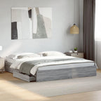 Bed Frame Engineered Wood Material Wooden Storage