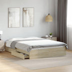 Bed Frame Engineered Wood Material Wooden Storage