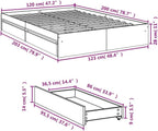 Bed Frame Engineered Wood Material Wooden Storage