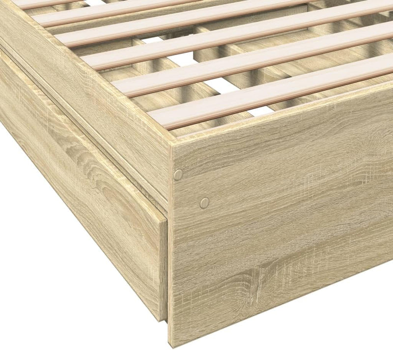 Bed Frame Engineered Wood Material Wooden Storage