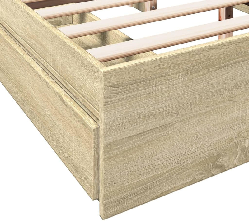 Bed Frame Engineered Wood Material Wooden Storage