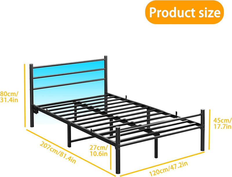 Bed Frame Guest Youth with Slatted for Bedroom