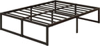 Bed Frame Metal Platform with Steel Slat Support