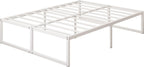 Bed Frame Metal Platform with Steel Slat Support