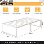 Bed Frame Metal Platform with Steel Slat Support
