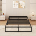 Bed Frame Metal Platform with Steel Slat Support