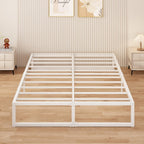 Bed Frame Metal Platform with Steel Slat Support