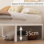 Bed Frame Metal Platform with Steel Slat Support