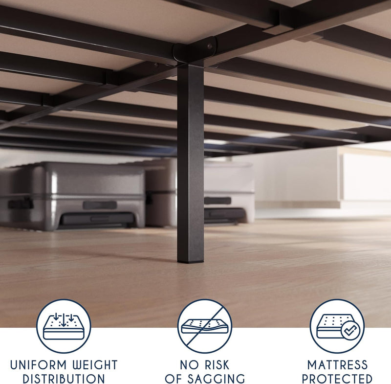 Bed Frame Metal with Storage 35CM Sturdy
