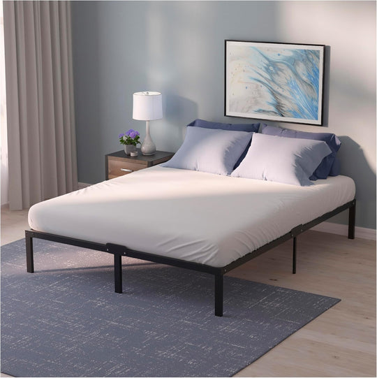 Bed Frame Metal with Storage Sturdy and 20min