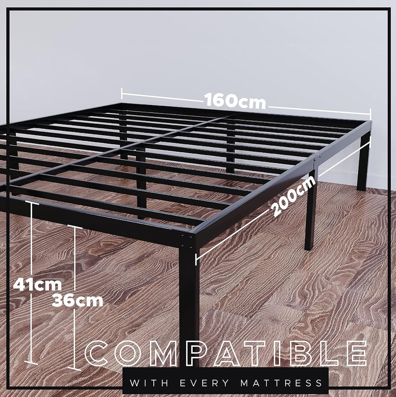 Bed Frame Metal with Storage Sturdy and 20min