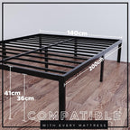 Bed Frame Metal with Storage Sturdy and 20min