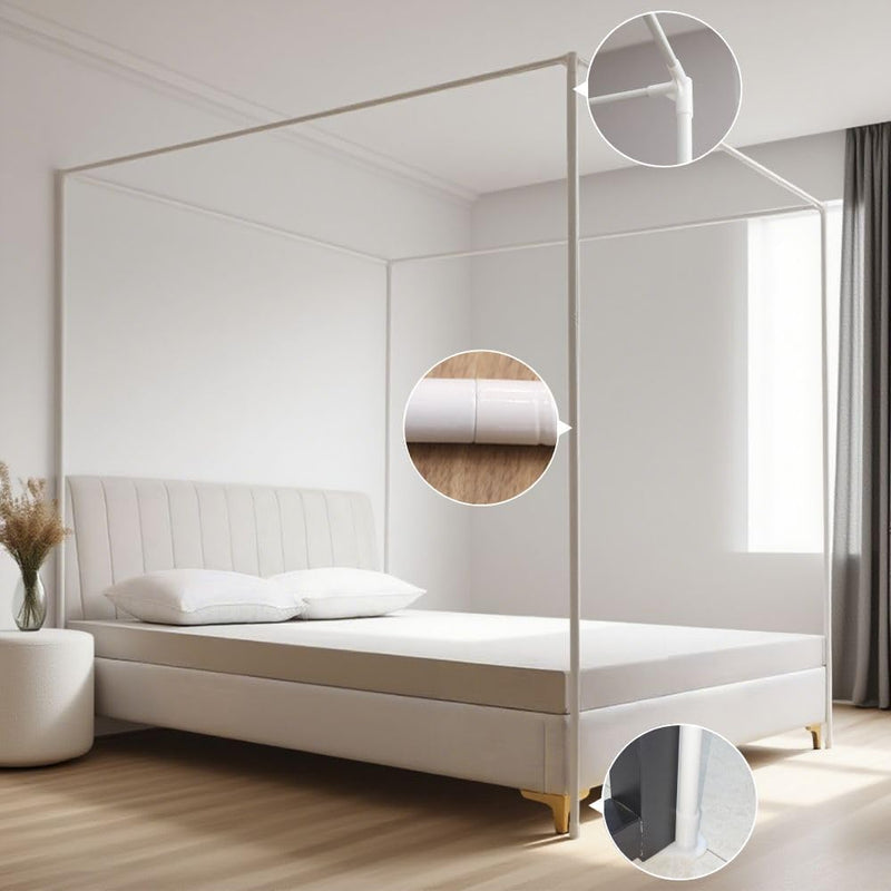 Bed Frame Post Size Thickened Metal Poles Four
