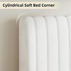 Bed Frame Upholstered with Velvet Headboard Adjustable Height