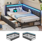 Bed Frame with Charging Station Day 2 Storage