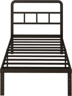 Metal Bed Frame with Headboard 46CM High