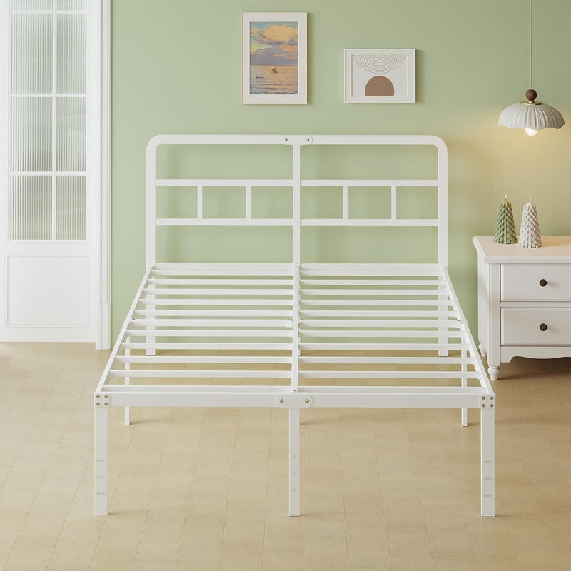 Metal Bed Frame with Headboard 46CM High