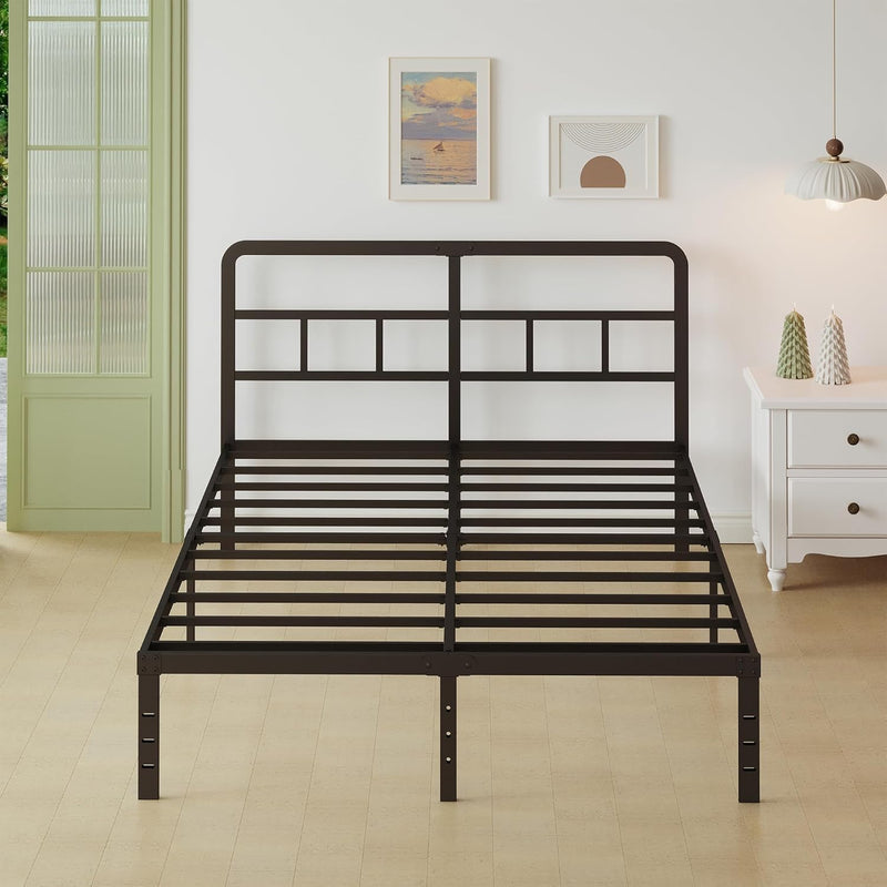 Metal Bed Frame with Headboard 46CM High