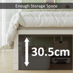 Metal Bed Frame with Headboard 46CM High