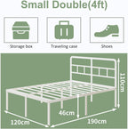 Metal Bed Frame with Headboard 46CM High