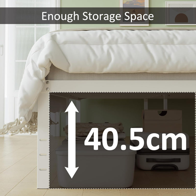 Metal Bed Frame with Headboard 46CM High