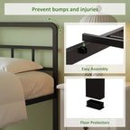 Metal Bed Frame with Headboard 46CM High