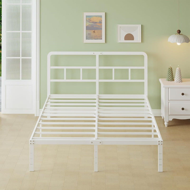 Metal Bed Frame with Headboard 46CM High