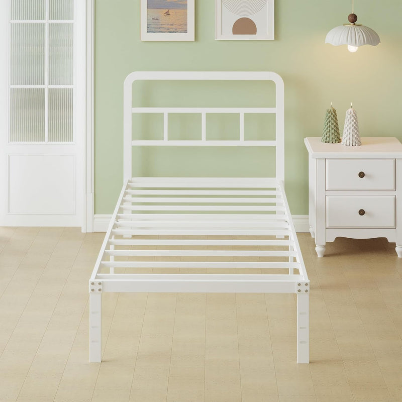 Metal Bed Frame with Headboard 46CM High