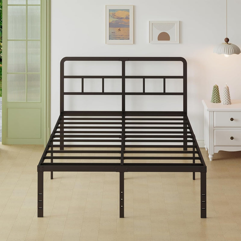 Metal Bed Frame with Headboard 46CM High
