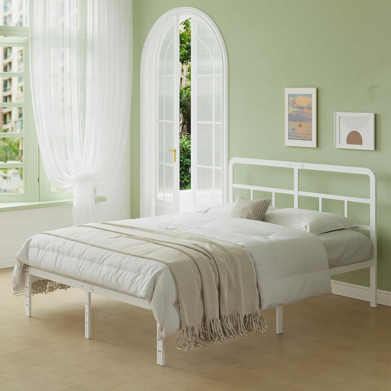 Metal Bed Frame with Headboard 46CM High