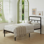 Metal Bed Frame with Headboard 46CM High