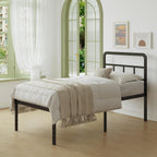 Metal Bed Frame with Headboard 46CM High