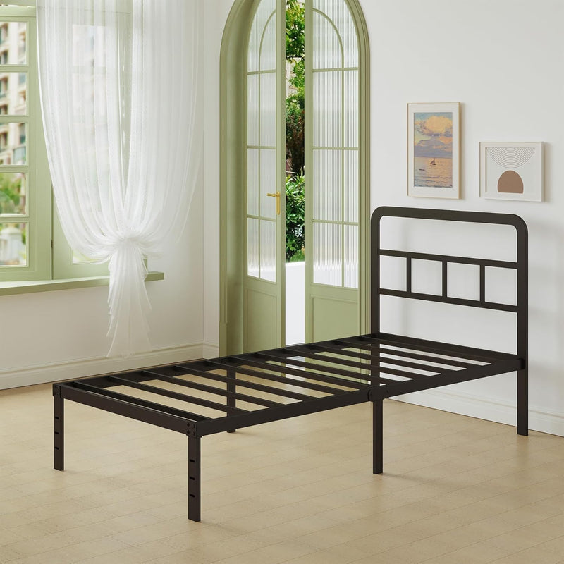 Metal Bed Frame with Headboard 46CM High