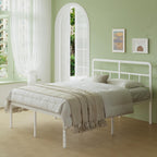 Metal Bed Frame with Headboard 46CM High