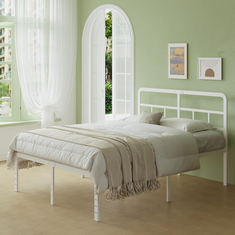 Metal Bed Frame with Headboard 46CM High