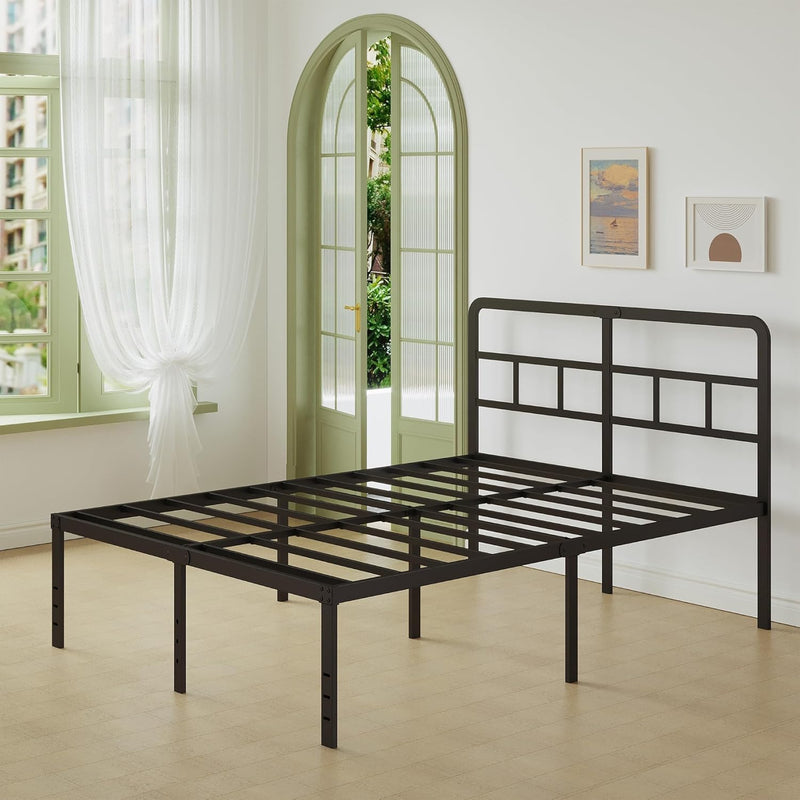 Metal Bed Frame with Headboard 46CM High