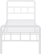 Bed Frame with Headboard and Footboard Metal Slats