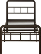 Bed Frame with Headboard and Footboard Metal Slats