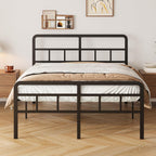 Bed Frame with Headboard and Footboard Metal Slats