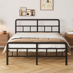 Bed Frame with Headboard and Footboard Metal Slats
