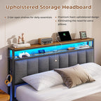 Bed Frame with Floating Visual Effect Metal Adjustable