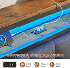 Bed Frame with Floating Visual Effect Metal Adjustable